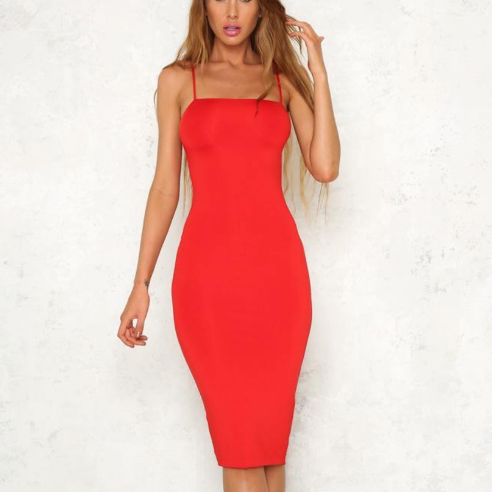 Freakin Midi Dress Red